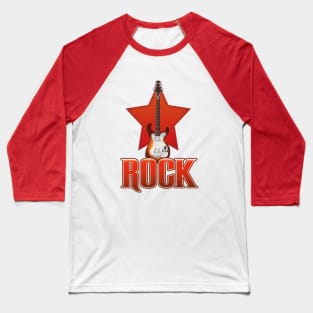 Rock Guitar Baseball T-Shirt
